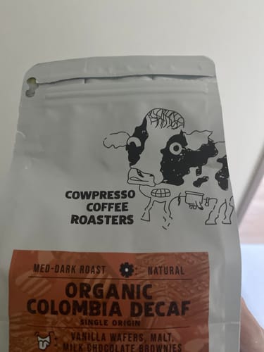 Customer photo review of Organic DECAF Colombia Maragogipe