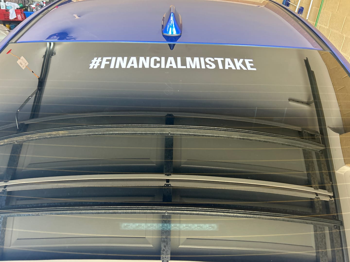 Customer photo review of Financial Mistake Window Banner