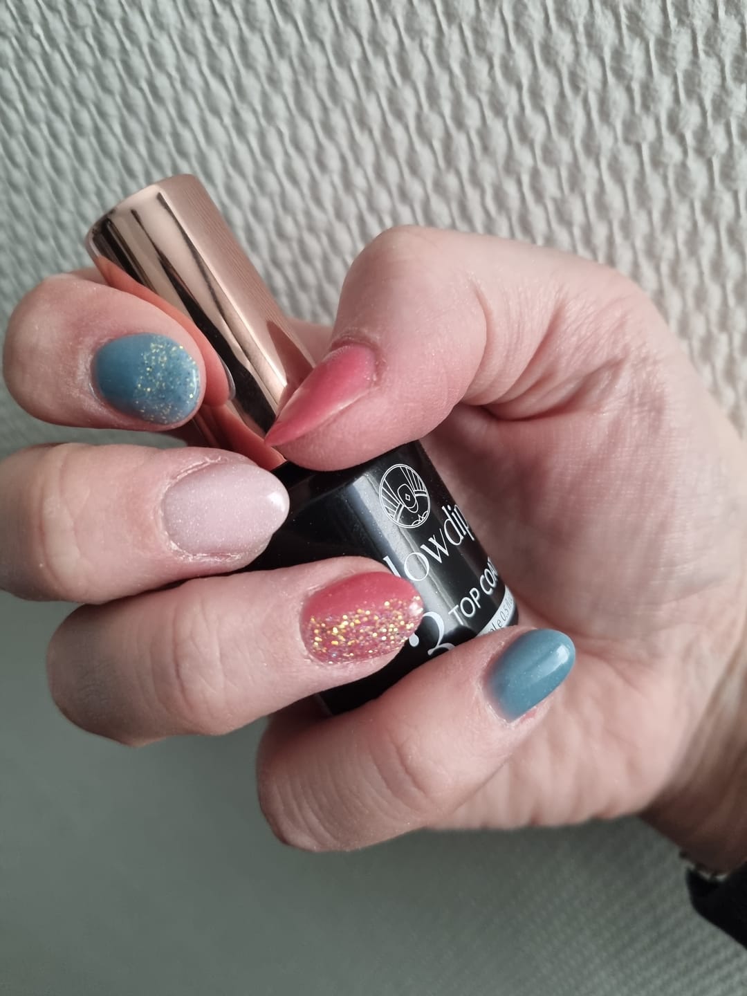 Customer photo review of Diamond White Dipping Powder
