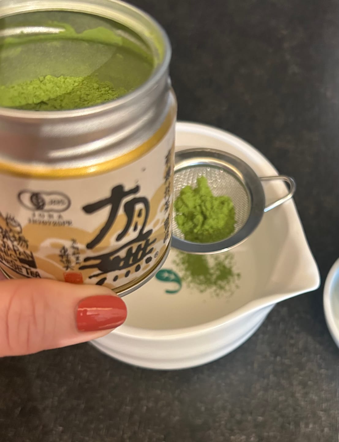 Customer photo review of Washimine Ceremonial Matcha Tea
