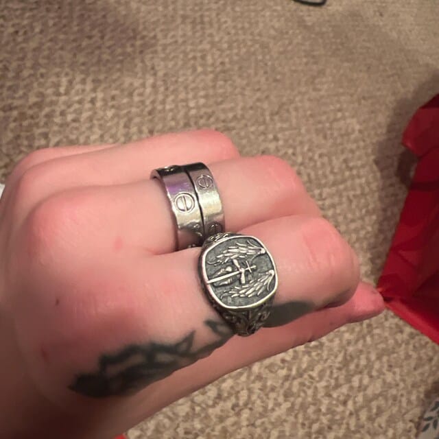 Customer photo review of Saint Michael Signet Ring