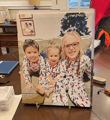 Customer photo review of Custom Paint by Numbers Kit for Personalized Artwork