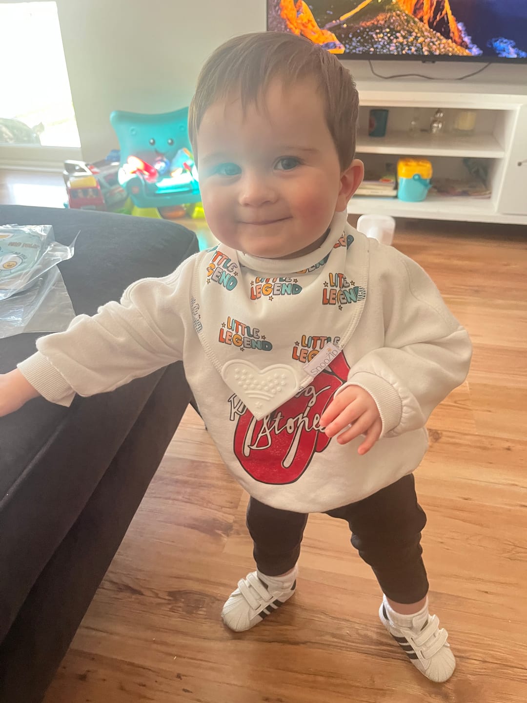 Customer photo review of Little Legend Teething Bib