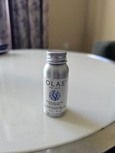 Customer photo review of OLAS Mouthrinse - 30 mL - 5-Pack Aluminum Bottles