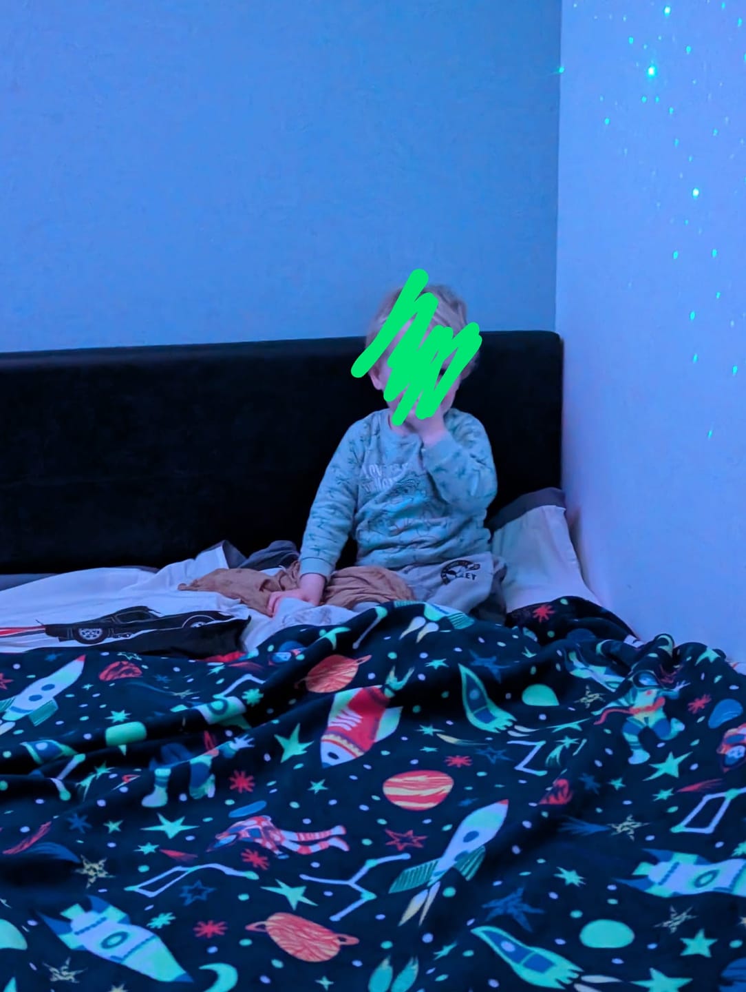 Customer photo review of Rockets in Outer Space Anti Pill Polar Fleece Fabric