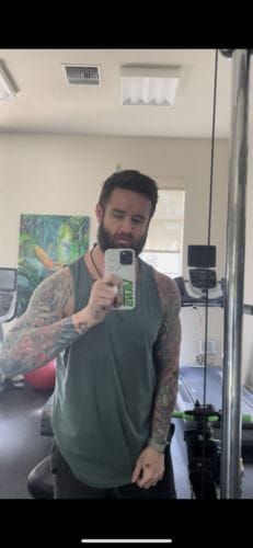 Customer photo review of 021 ESSENTIAL DROP-CUT TANK - Demo Test