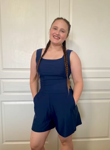 Customer photo review of salty shorts
