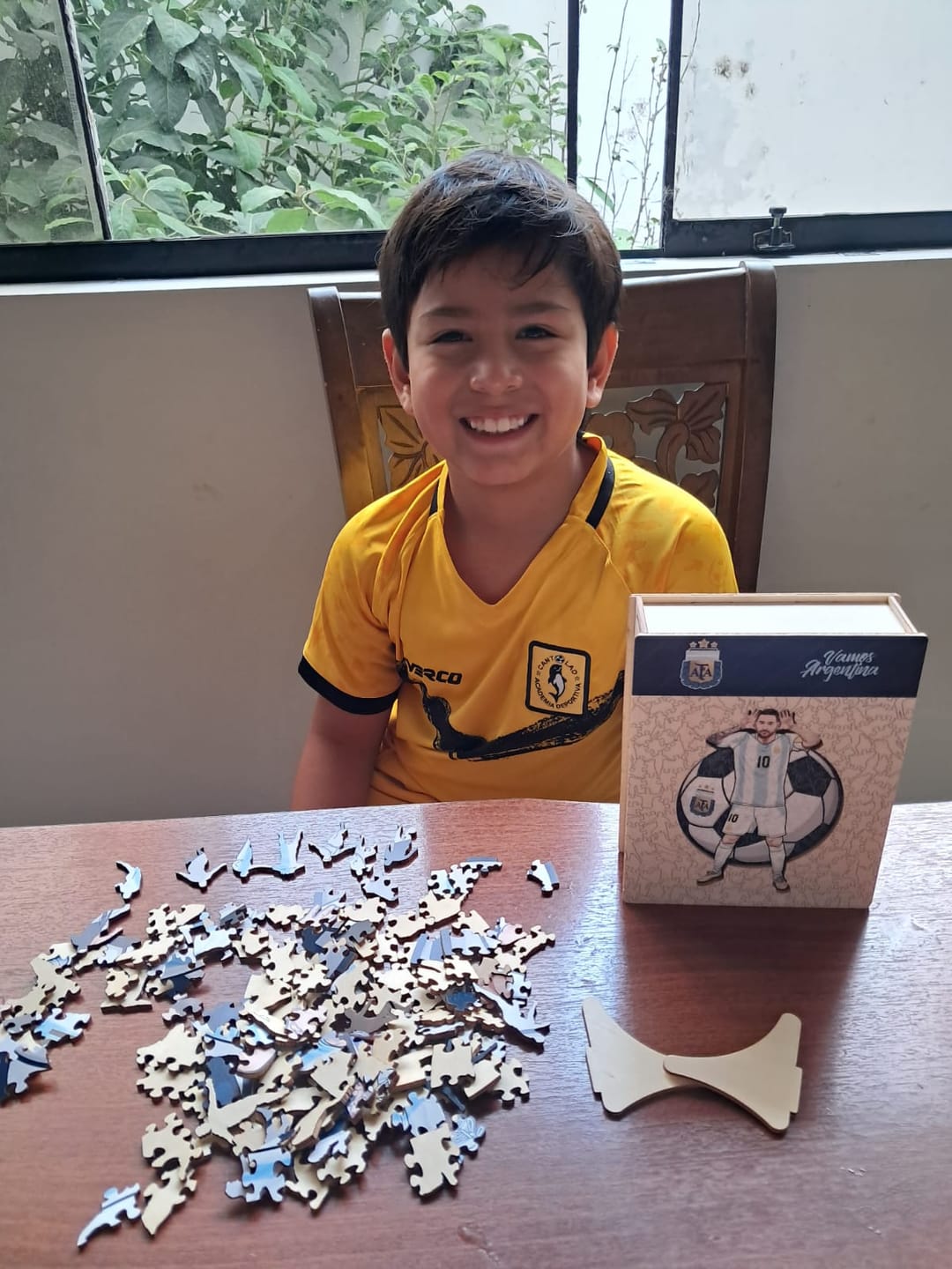 Customer photo review of Lionel Messi - Wooden Puzzle