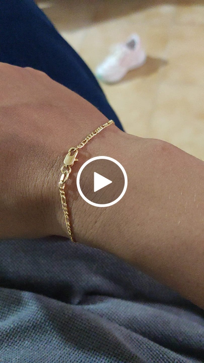 Customer video review of Pulseras Figaro en Oro laminado 18k Para Pareja