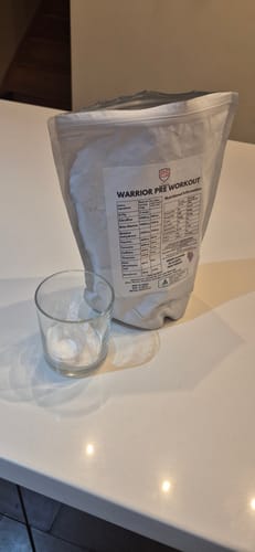 Customer photo review of Warrior High-Stimulant Pre-workout
