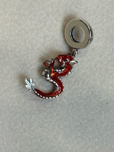 Ч. Я. review of 925 Sterling Silver Red Dragon Charm image 1 out of 1