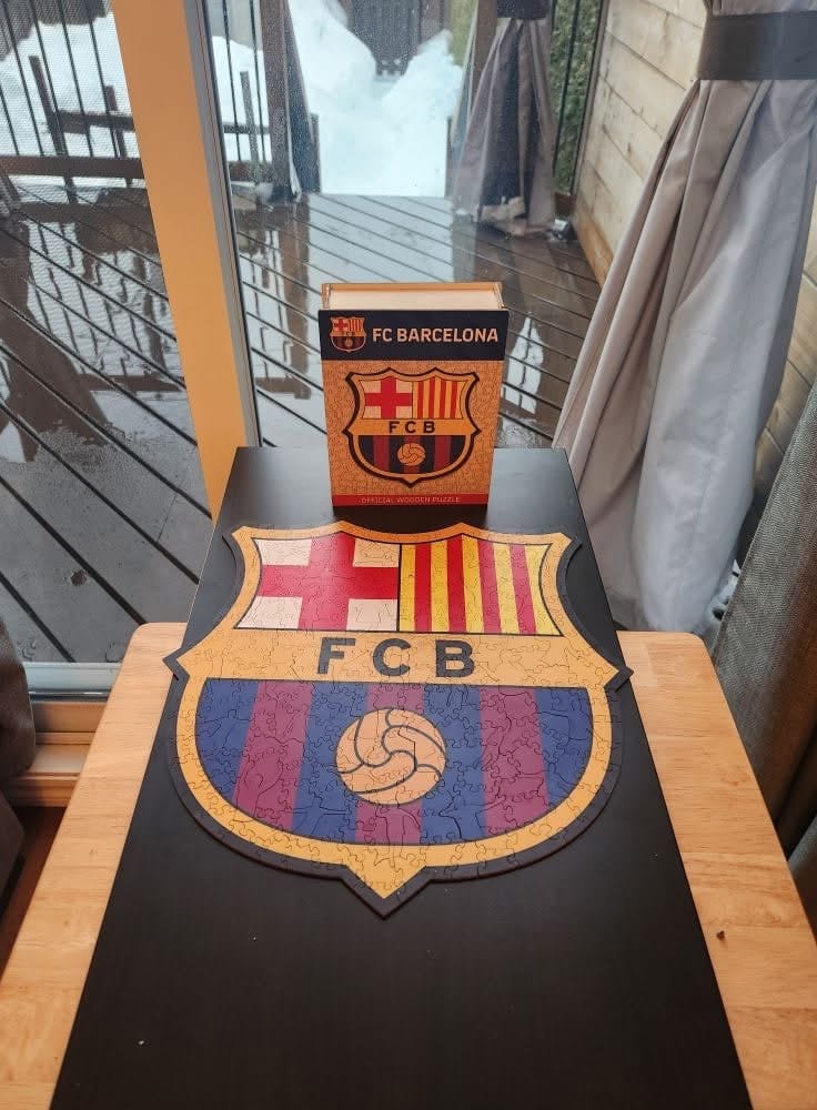 Customer photo review of FC Barcelona® Logo - Wooden Puzzle
