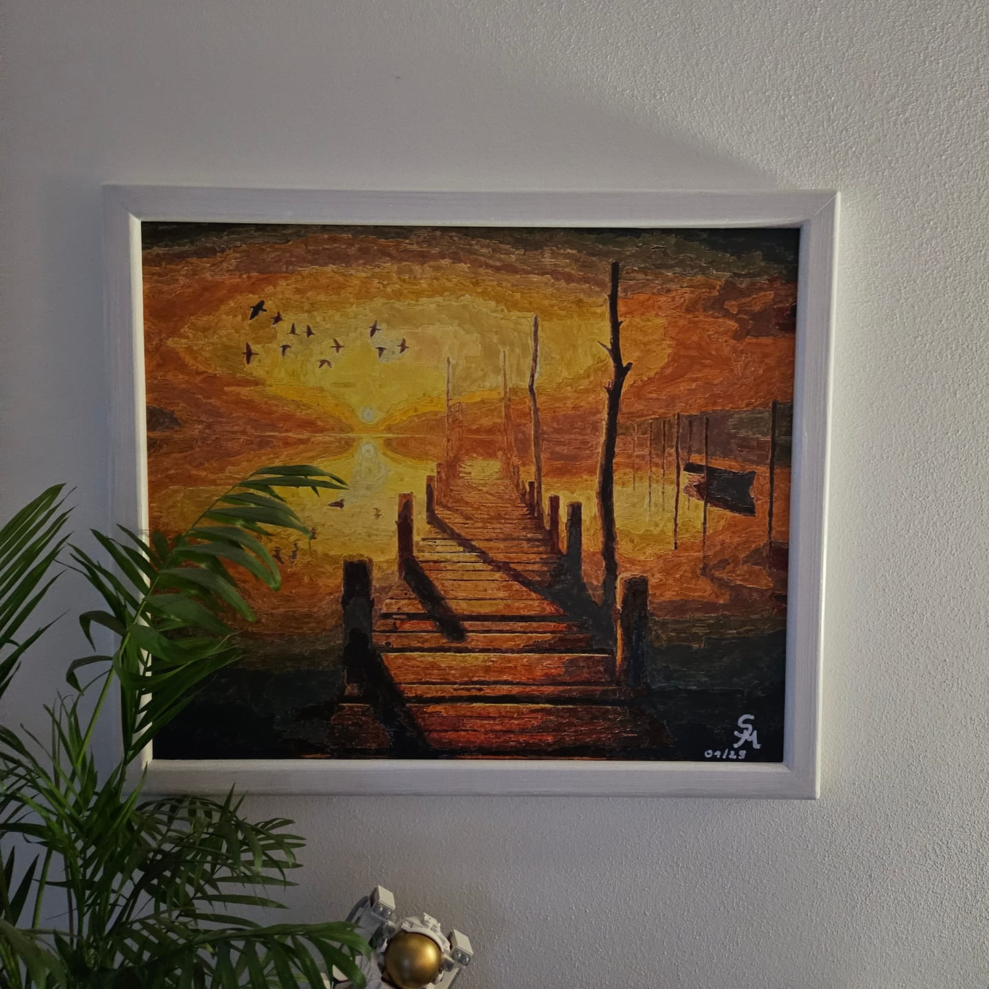 Customer photo review of Malen nach Zahlen - Blick aus Fenster, Strand