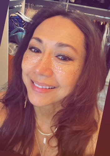 Customer photo review of Rose Gold Stardust Speckles Makeup Patches