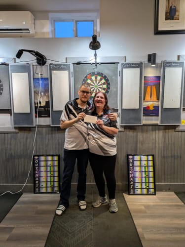 Customer photo review of Maxcorners Basic Darts Repeat Dartboard Mutilcolor Options Personalized Name, Team Name 3D Shirt For CGC