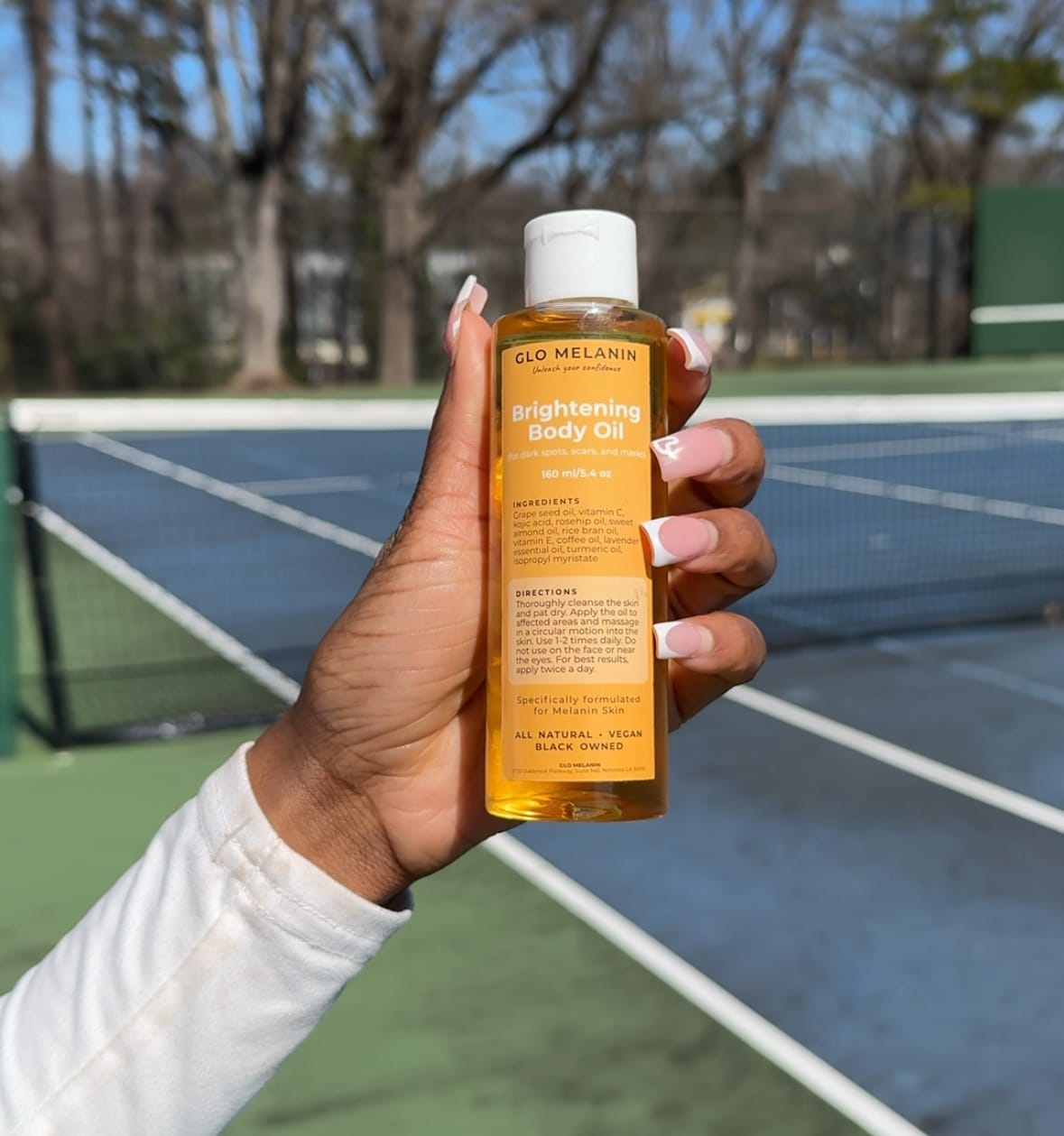 Customer photo review of Brightening Body Oil