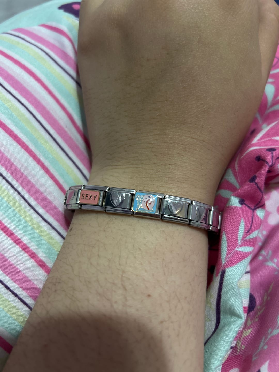 Customer photo review of Charm Personajes Bob Esponja Fondo Azul