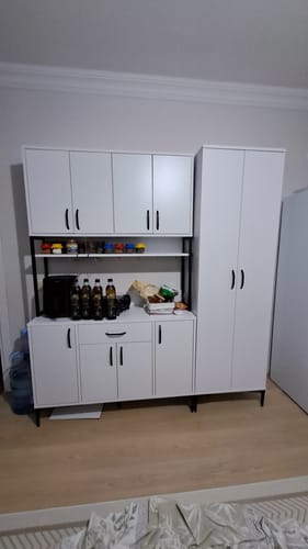 Customer photo review of Rani JE133 Çok Amaçlı Dolap 10 Kapaklı 1 Çekmeceli Kiler Mutfak Dolabı Beyaz