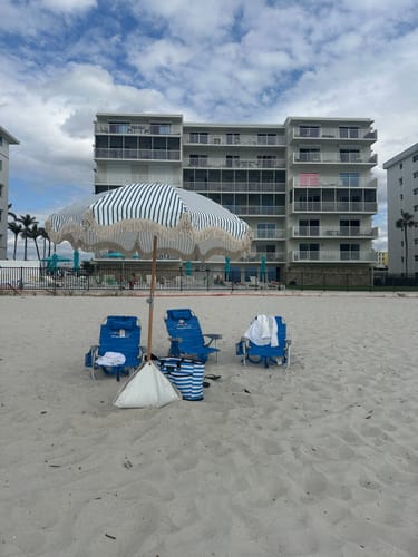 Customer photo review of BLUE Jojo Stripe, With beachBUB® Ultra Sand Base