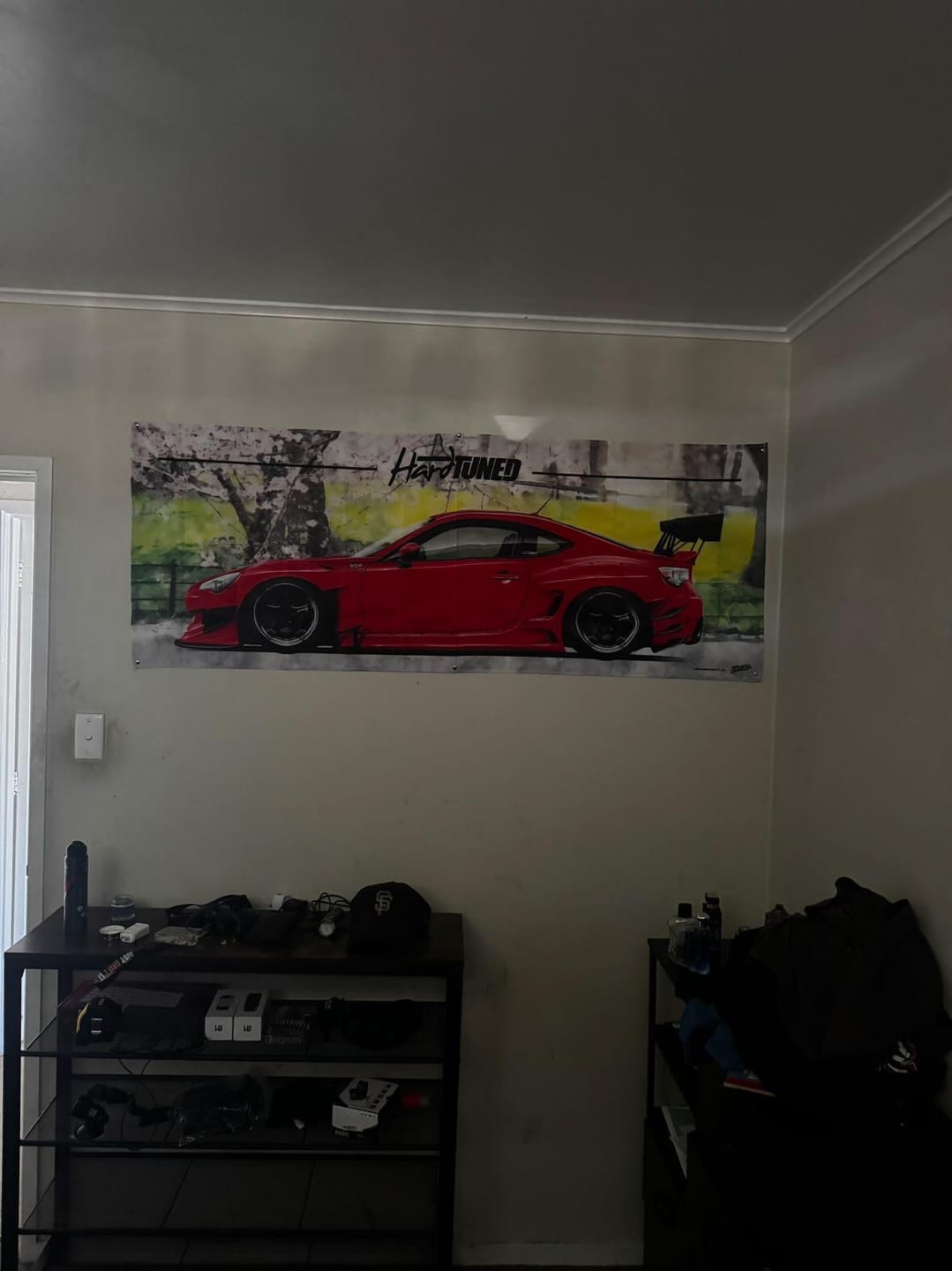 Customer photo review of Toyota GT 86/BRZ/FRS Garage Flag