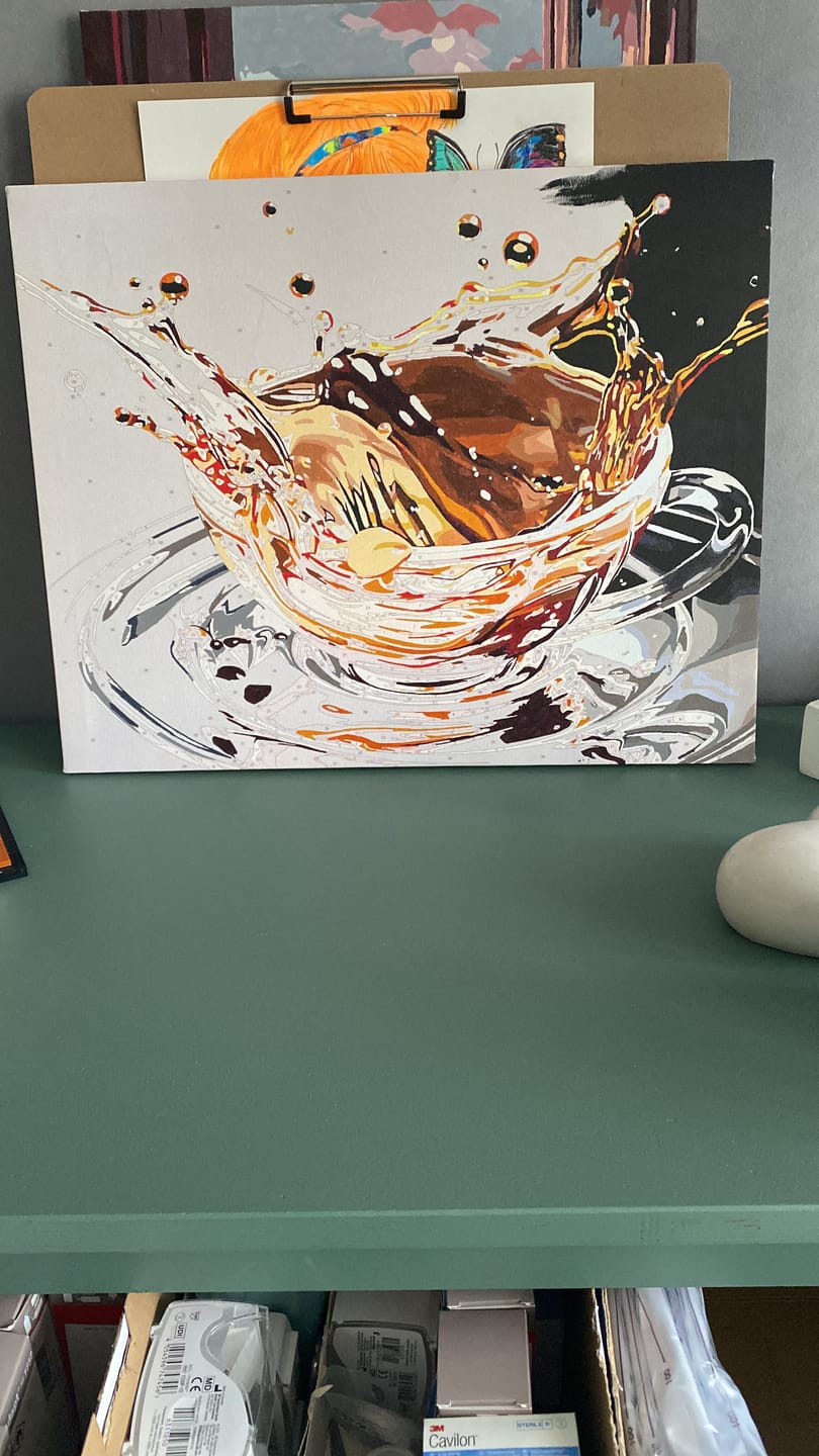 Customer photo review of Coffee Splash Abstract