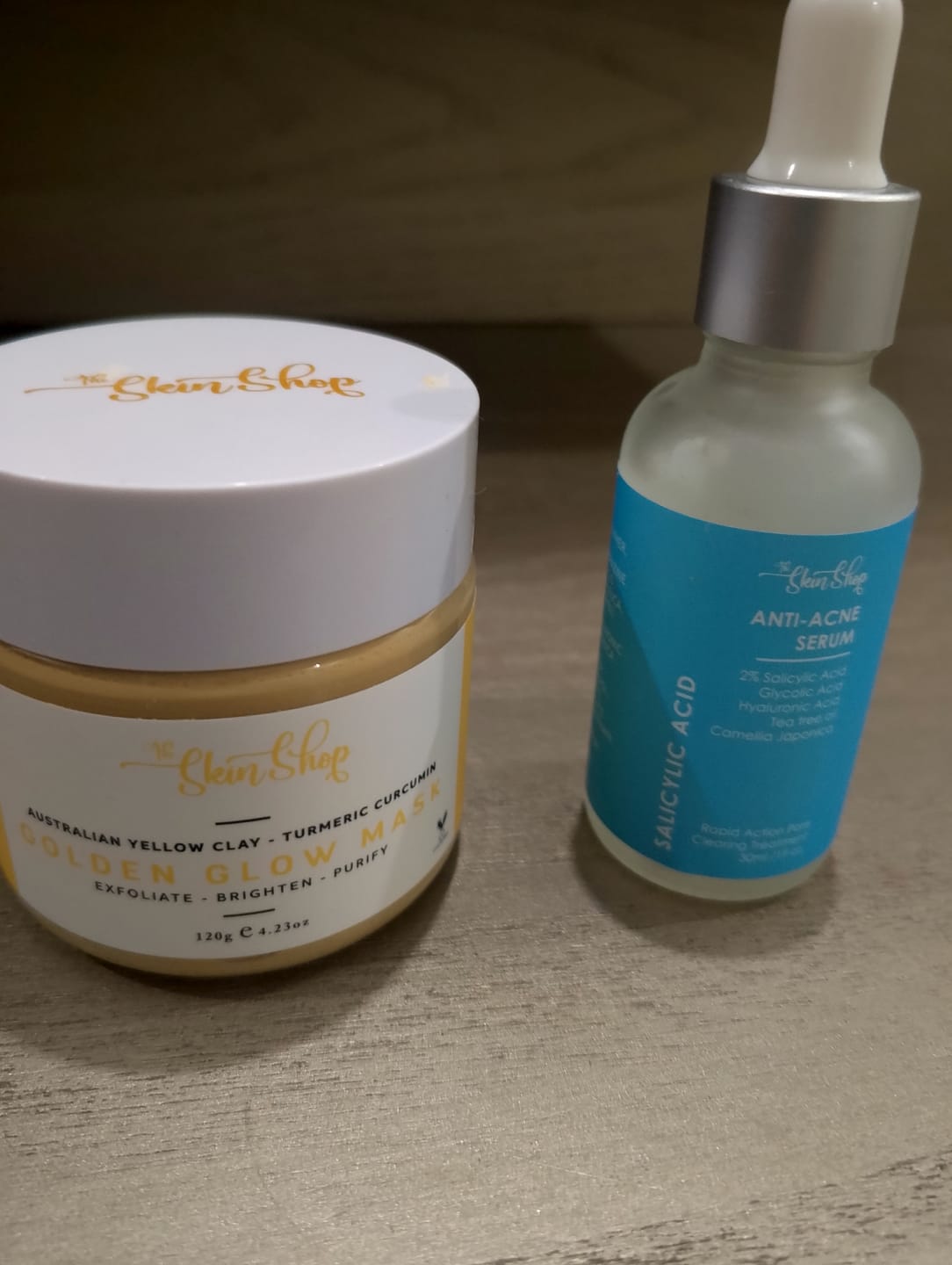 Customer photo review of Golden Glow Mask