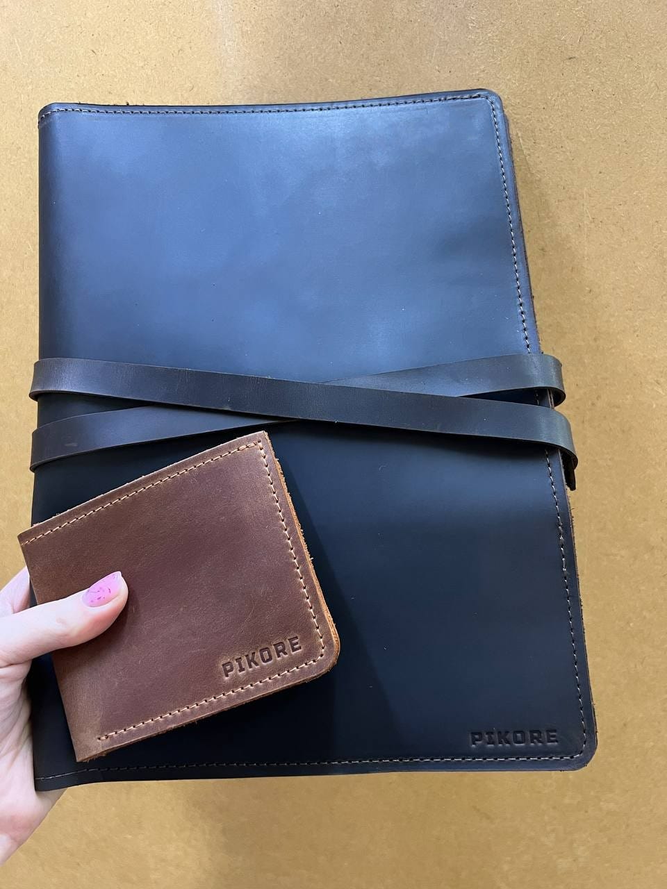 Customer photo review of Leather Custom Sketchbook