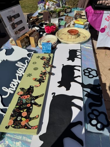 Customer photo review of Unfinished Wood Pig Shape - Farm Animal - Craft - up to 46" DIY