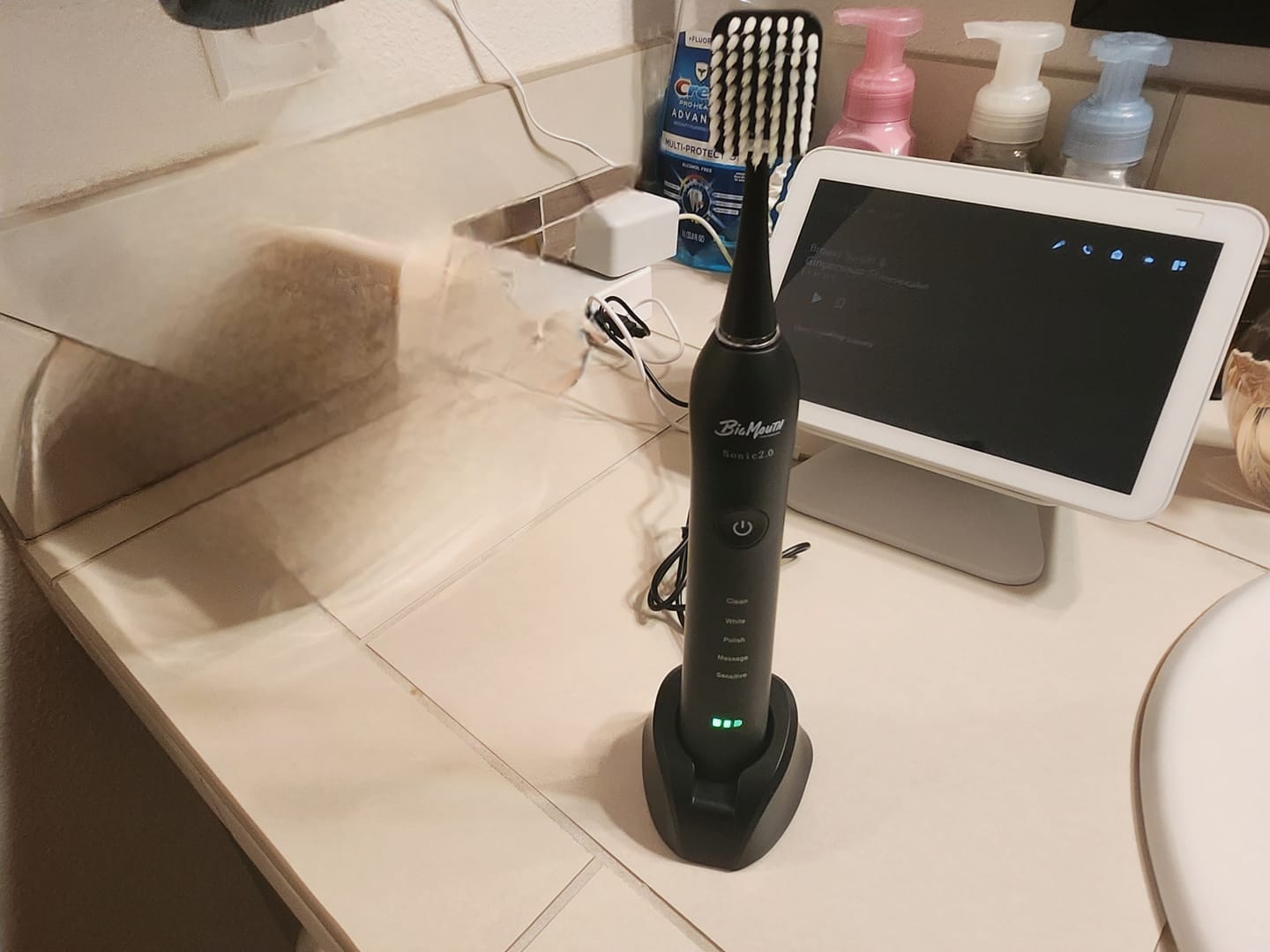 Customer photo review of Big Mouth Sonic Toothbrush 2.0 (Black Edition)