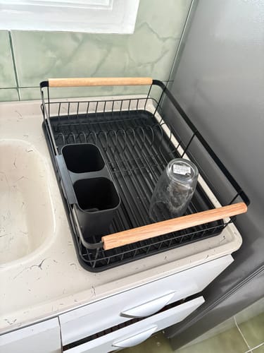 Customer photo review of Escurridor Nordico Secaplatos Vajilla Con Bandeja y Madera