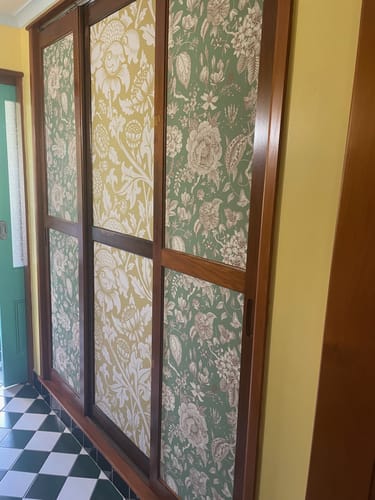 Customer photo review of Chinoiserie In Green Wallpaper - Green Classic Style Removable Peel and Stick or Soak and Stick Removable Wallpaper