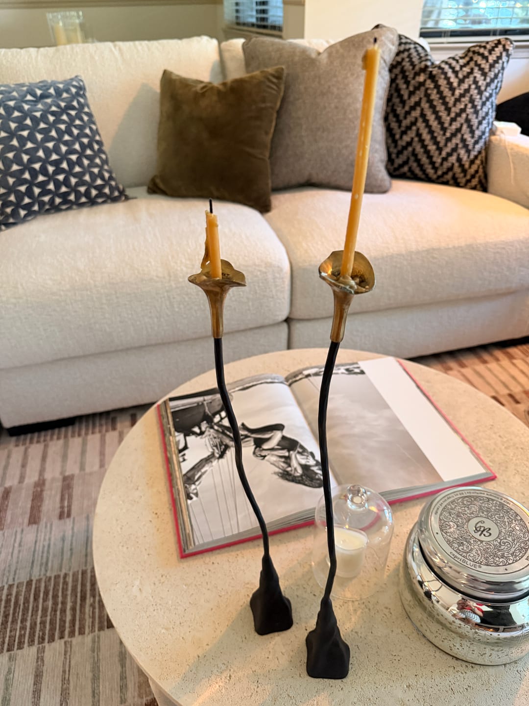 Customer photo review of Ferra Rose Candle Holders (Set of 2)