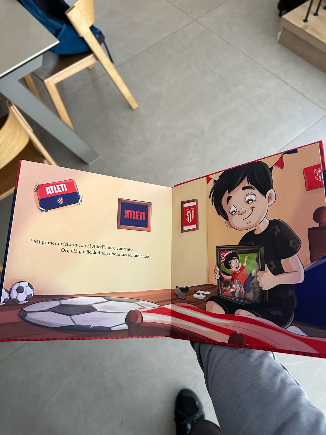 Customer photo review of Atlético de Madrid Personalised Book
