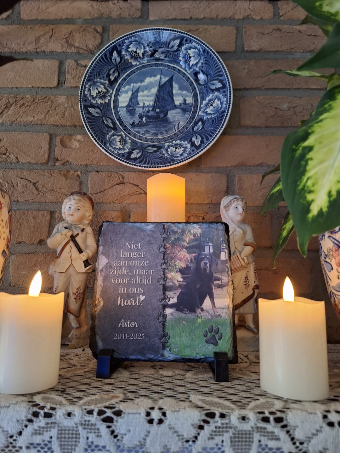 Customer photo review of Voor altijd in het hart - Gepersonaliseerde leisteen