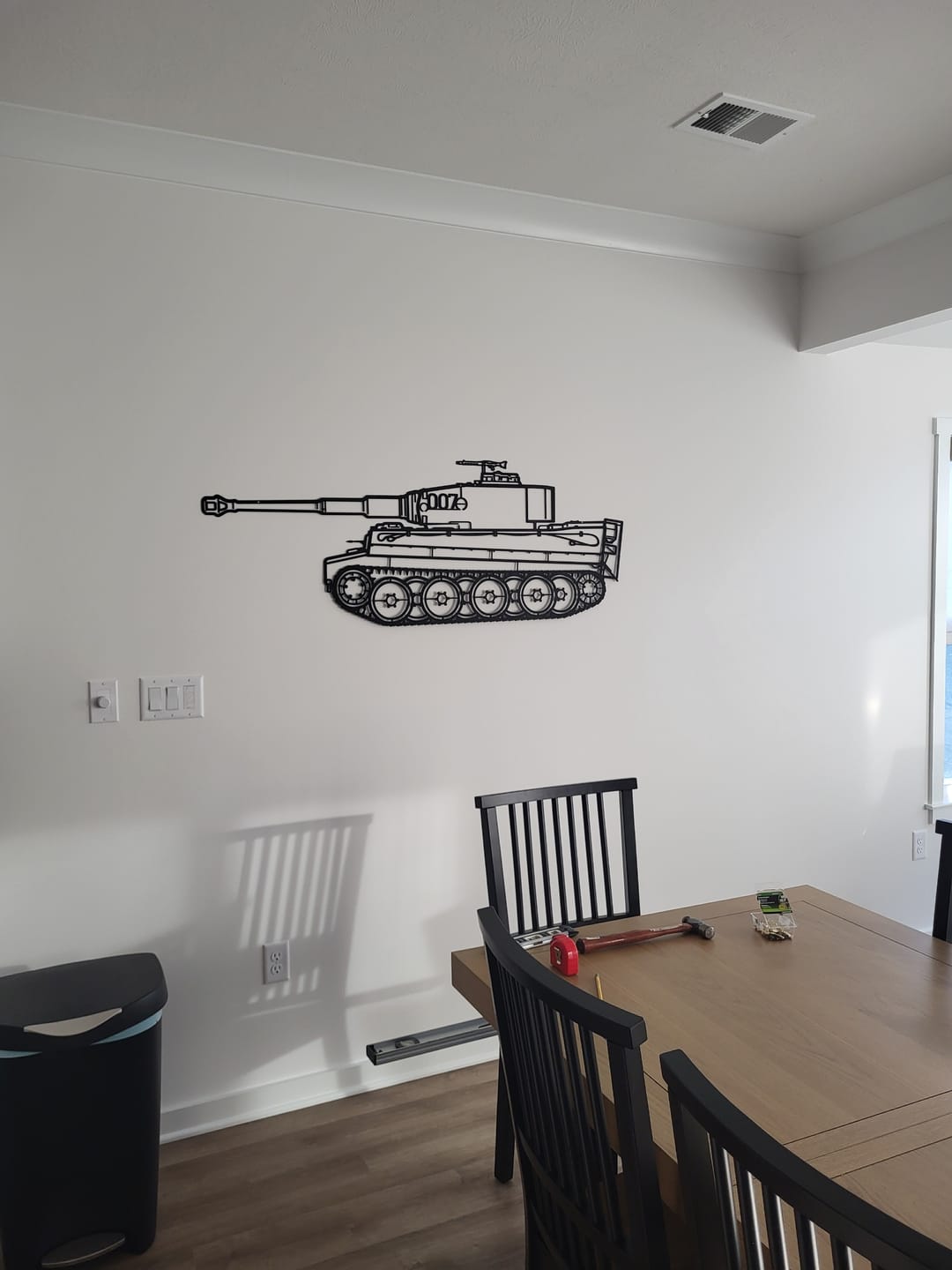 Customer photo review of Your Custom Military Equipment Silhouette Metal Wall Art