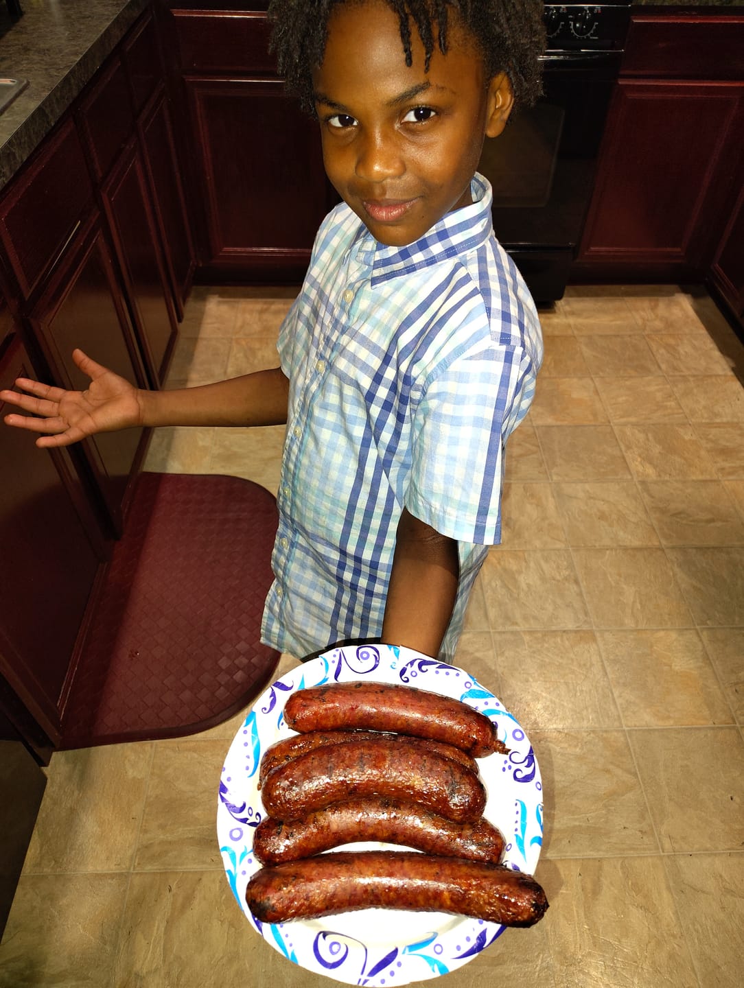 Customer photo review of Oxtail Infused Beef Sausage