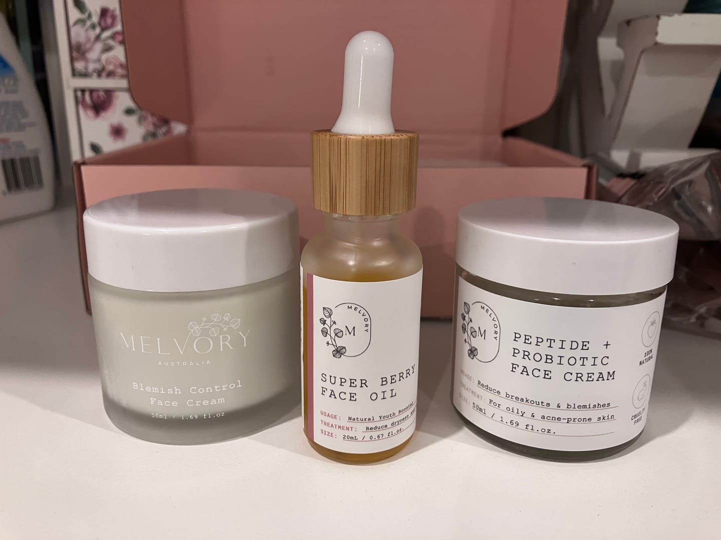 Customer photo review of Peptide + Probiotic Face Cream (New and Improved)