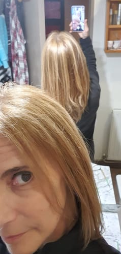 Customer photo review of Lissage Au Tanin au Pépins de Raisin + Shampoing Clarifiant