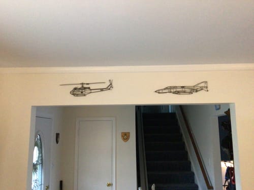 Customer photo review of F-4E Phantom Metal Aircraft Wall Art - NCP0070