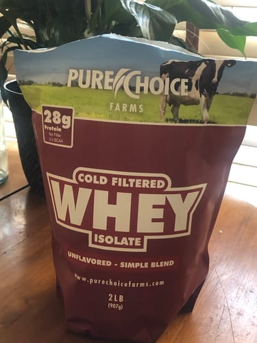 Customer photo review of Whey Protein Isolate Unflavored