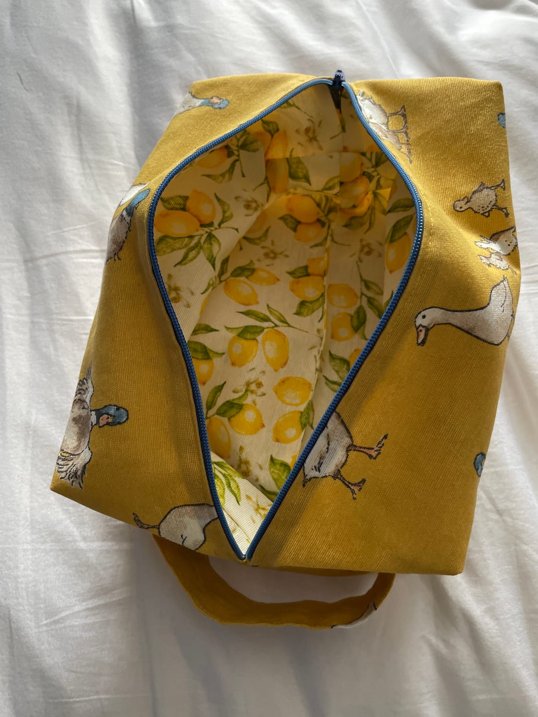 Customer photo review of Lemon Bunches Water Resistant Fabric