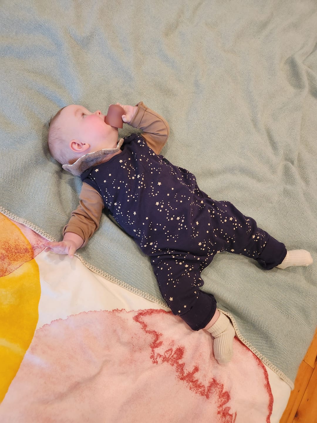Customer photo review of Starry Night Everyday Dungarees