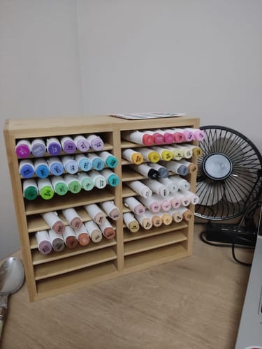 Customer photo review of Ohuhu - Organizador Bambú para 126 Marcadores