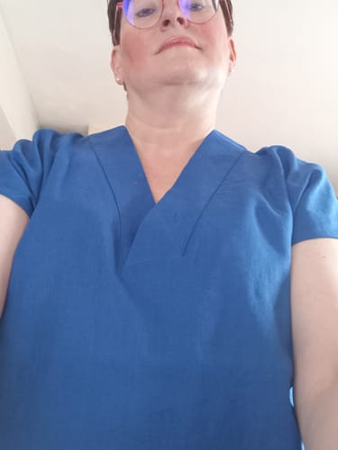 Customer photo review of Blouse Savine- double gaze de coton kaki