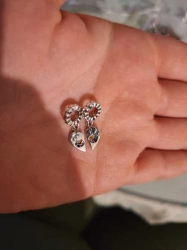 M. N. review of 925 Sterling Silver Celestial Double Heart Charm image 1 out of 1