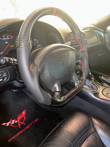 Customer photo review of Genuine Carbon Fiber Steering Wheel For C5 Corvette 1997-2004