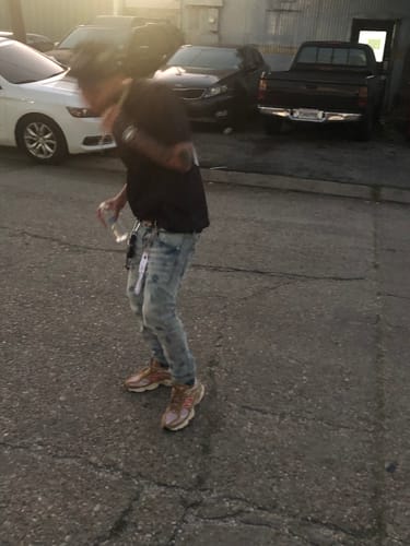 Customer photo review of Purple Brand Jeans #9071