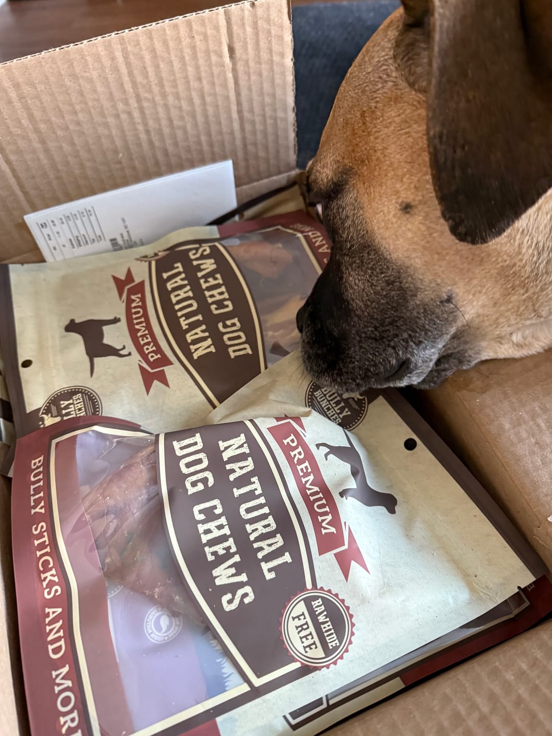 Customer photo review of 6 Inch Braided Jerky Stick