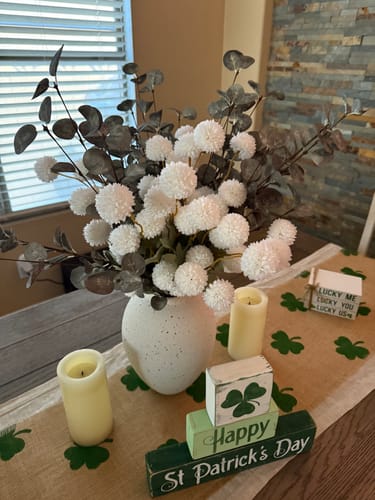 Customer photo review of Faux Arrangement - White & Green
