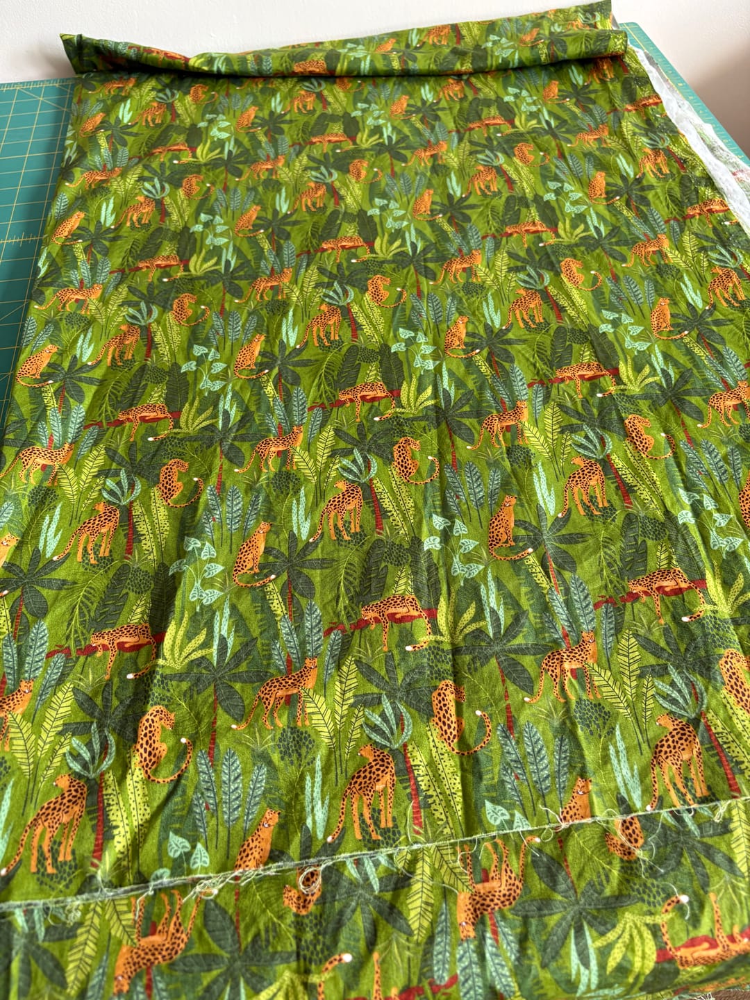 Customer photo review of Jungle Leopards Rose & Hubble Cotton Poplin Fabric